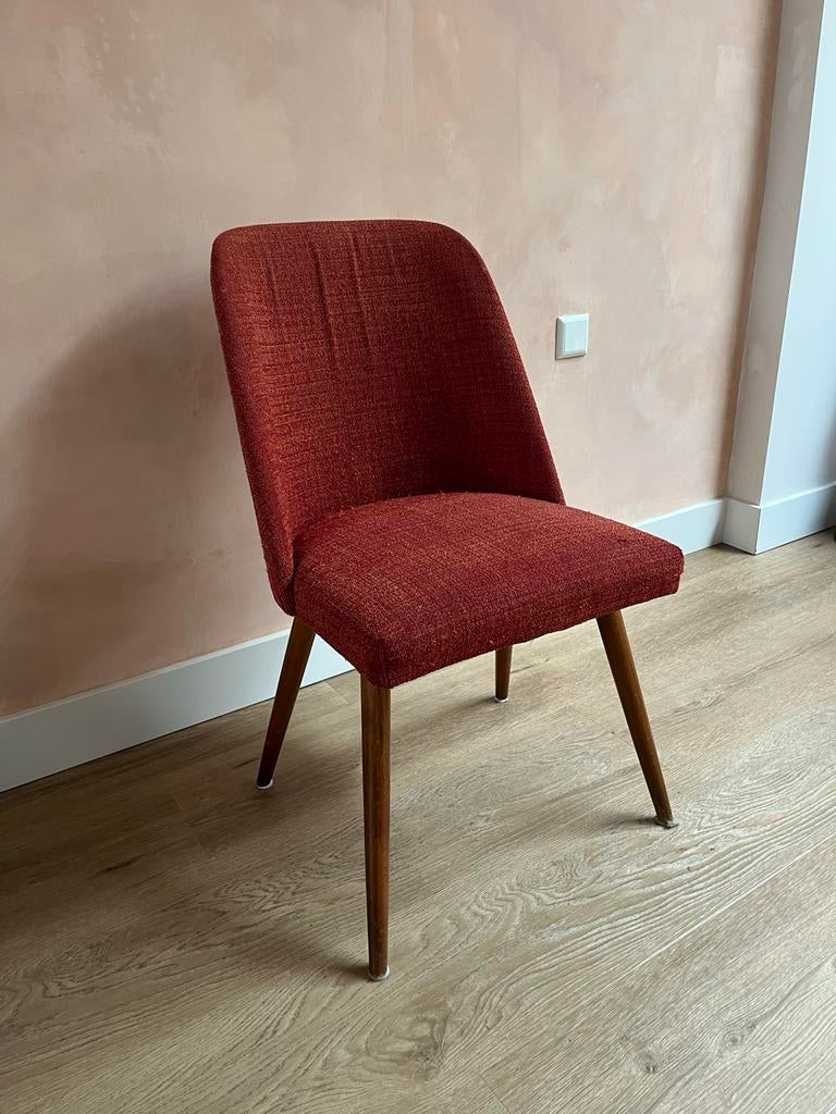 Retro stoeltje, Huis en Inrichting, Stoelen, Ophalen, Gebruikt, Eén, Rood