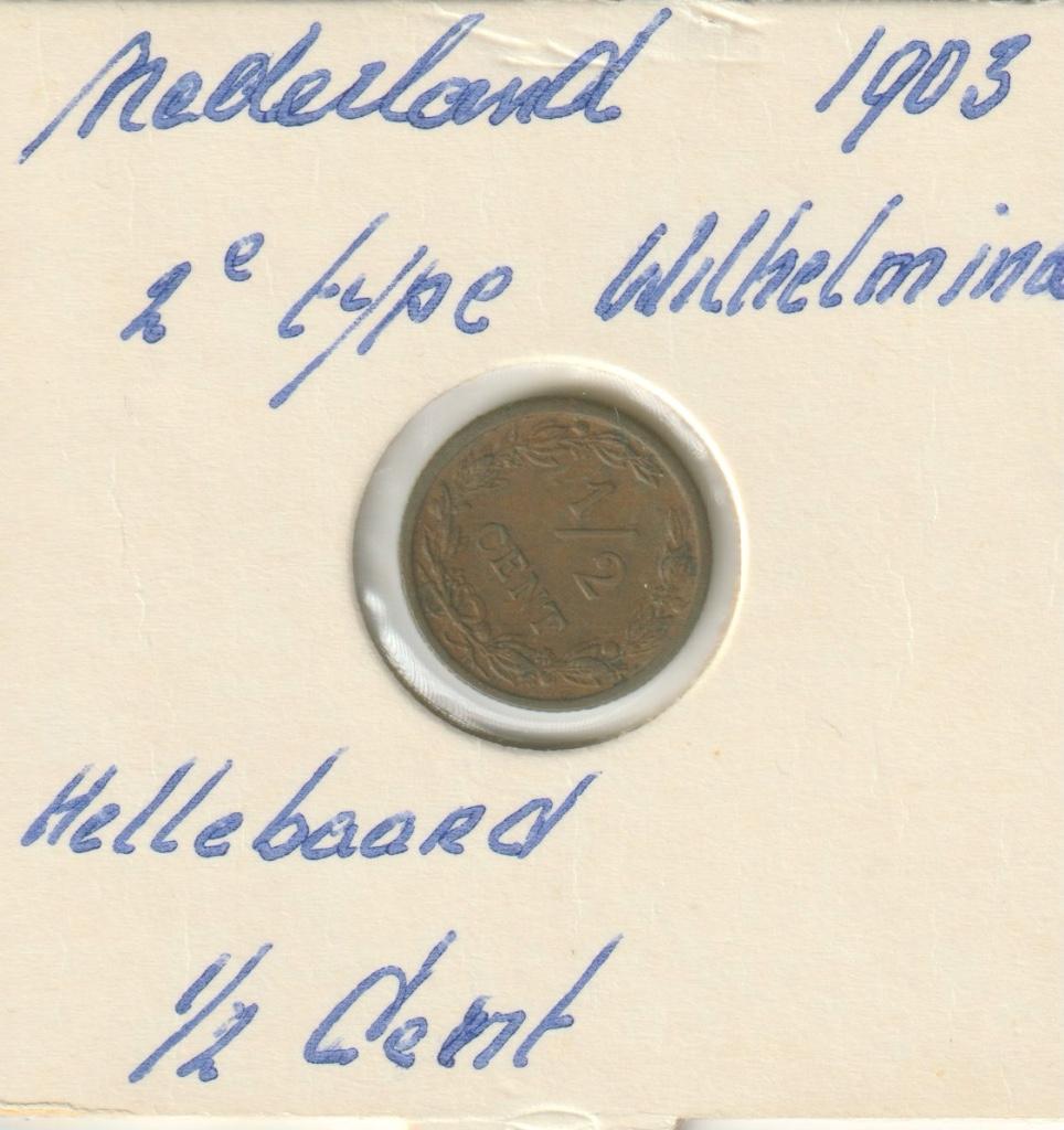 1/2 cent 1903 nederland, Ophalen of Verzenden, Koningin Wilhelmina, Overige waardes
