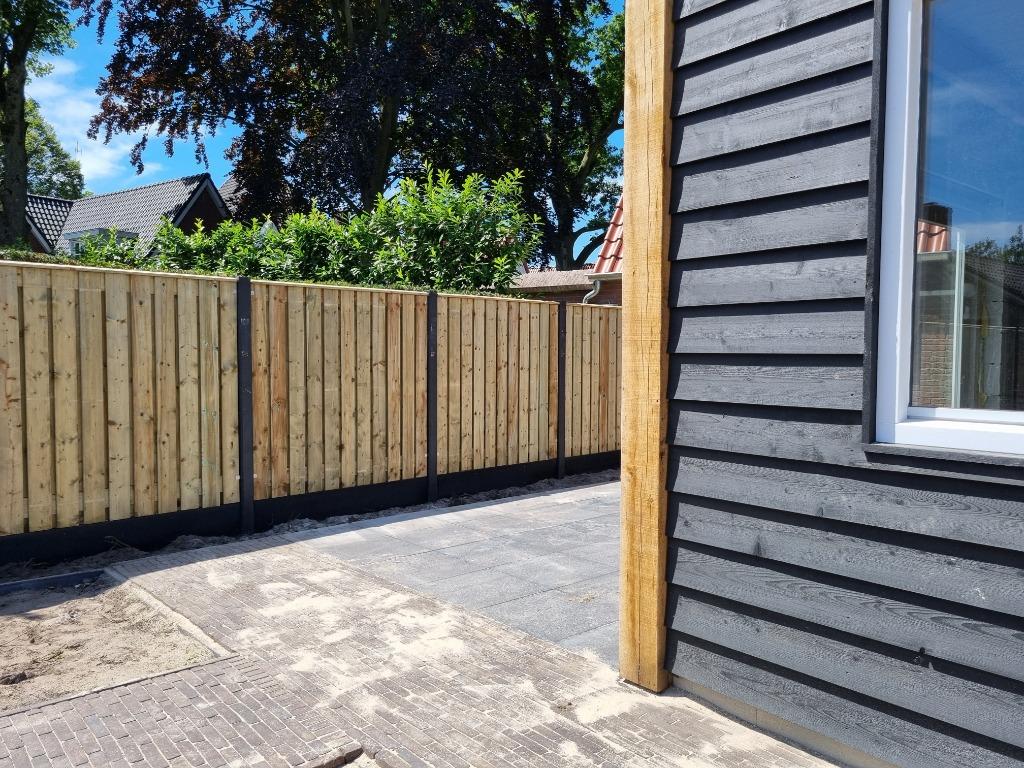 Aanbieding 23 planks hout/beton schutting zonder doorkijk!, Tuin en Terras, Ophalen, 1 tot 2 meter, Schuttingkampioen, Minder dan 3 meter