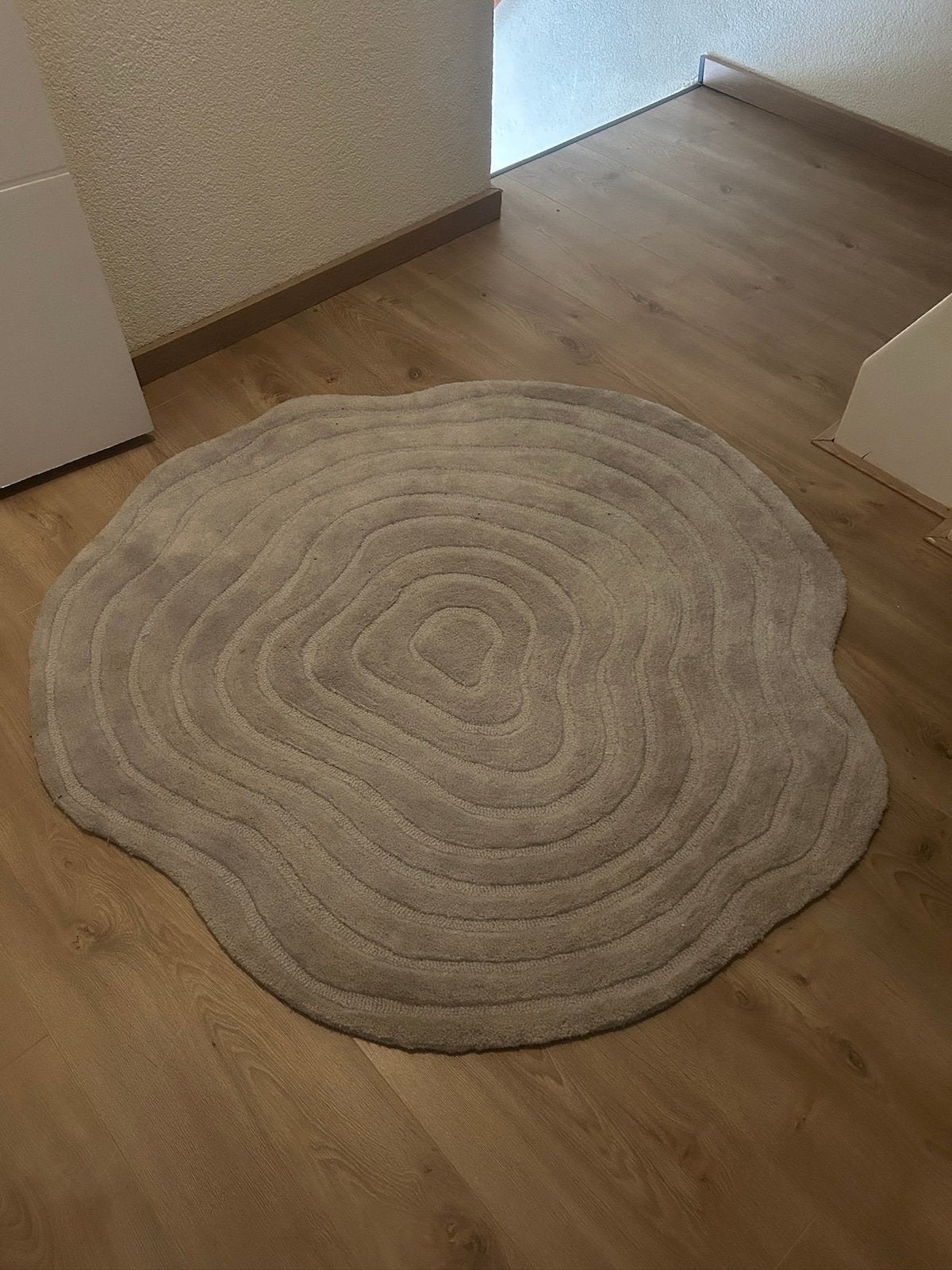 Vloerkleed solevito 120 lichtgrijs rond, Ophalen, Zo goed als nieuw, Rechthoekig, 100 tot 150 cm