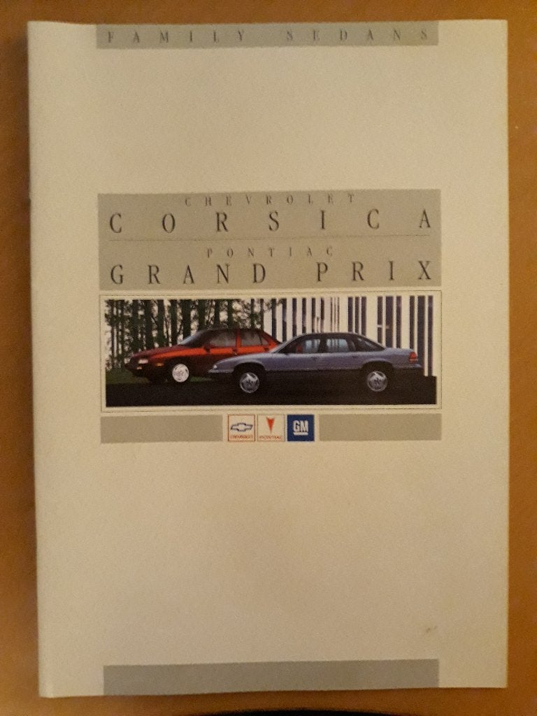 Folder Chevrolet Corsica en Pontiac Grand Prix, Boeken, Auto's | Folders en Tijdschriften, Ophalen of Verzenden, Gelezen, Chevrolet