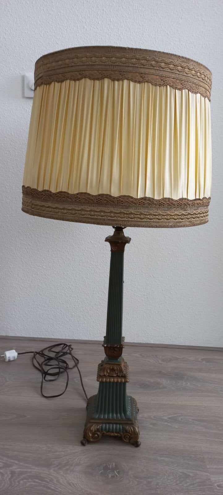 2 antieke schemerlampen jaren 60, Huis en Inrichting, Lampen | Tafellampen, Ophalen, Gebruikt, 50 tot 75 cm