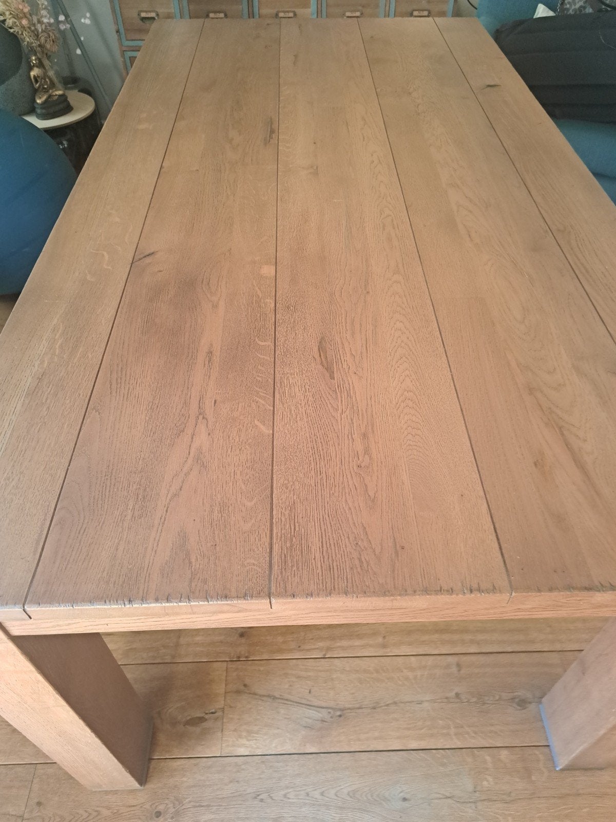 Eettafel hout, Huis en Inrichting, Tafels | Eettafels, Ophalen, Zo goed als nieuw, Rechthoekig, 50 tot 100 cm