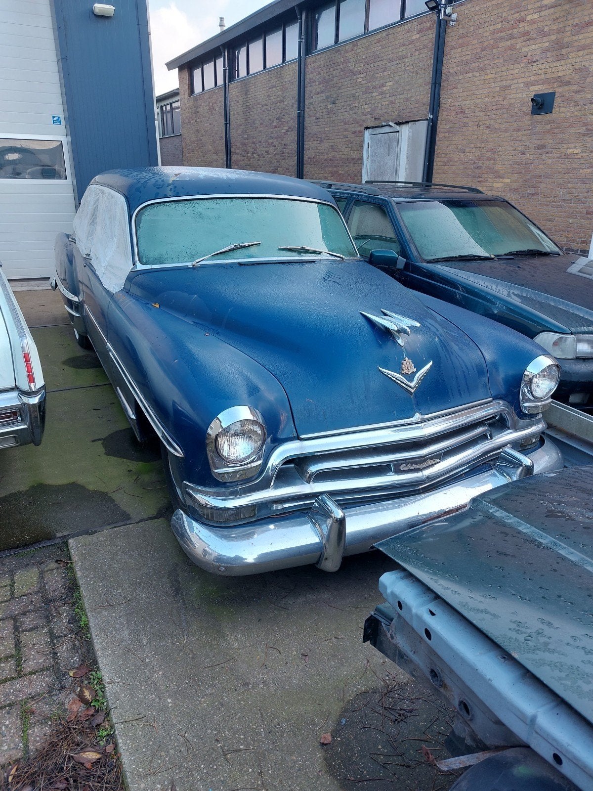 Chrysler new yorker, Hemi ,1954, Auto's, Oldtimers, Automaat, Achterwielaandrijving, Blauw, Chrysler