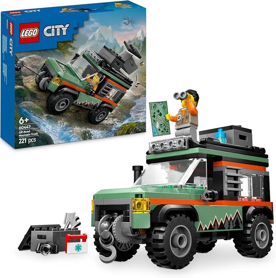 NIEUW LEGO City 60447 4x4 Terreinwagen voor in de Bergen, Kinderen en Baby's, Ophalen, City, Nieuw, Complete set