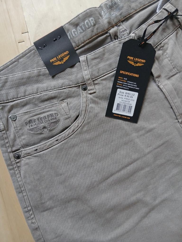 PME Legend Navigator slimfit jeans maat W40 L32, Nieuw, W32 (confectie 46) of kleiner, Ophalen of Verzenden, Grijs
