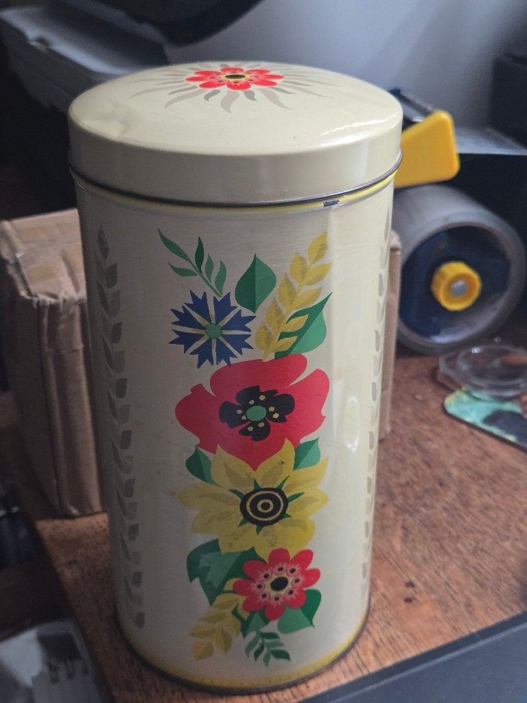 vintage beschuitbus van de Koninklijke Verkade uit Zaandam, Ophalen, Gebruikt, Beschuit, Verkade