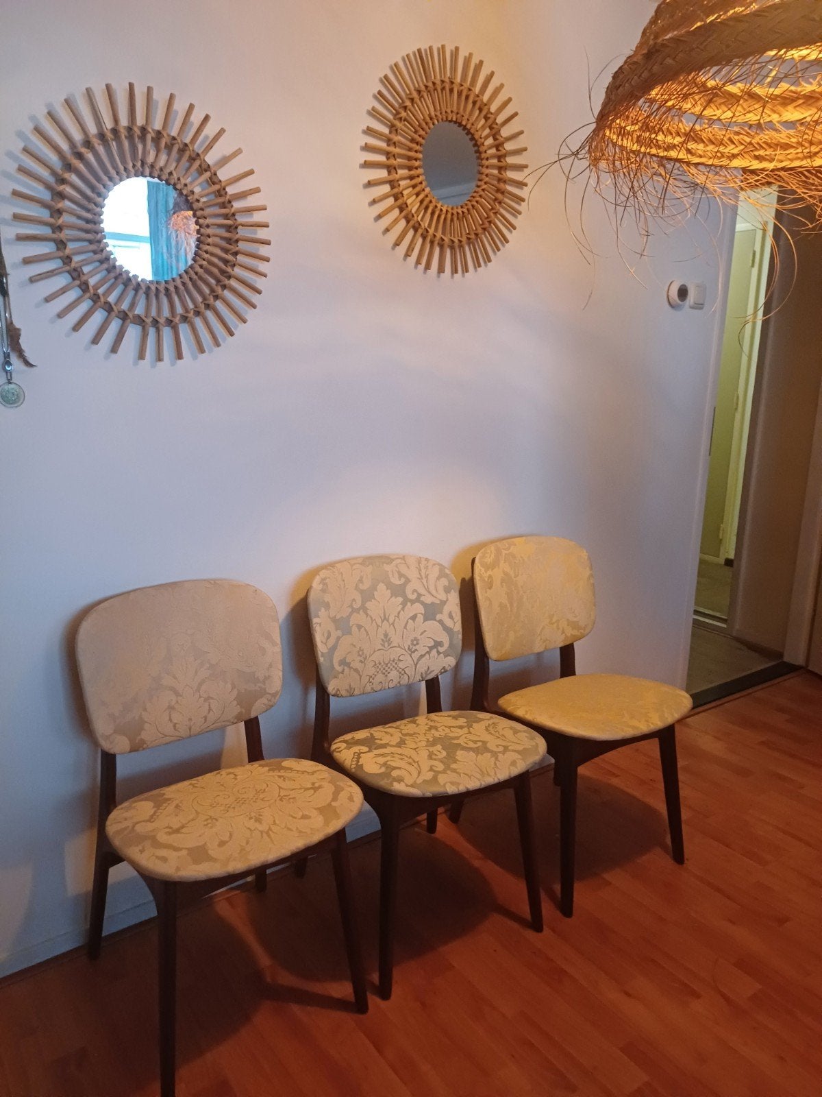 3 jaren 50 Louis v Teeffelen stoelen met patroon, Ophalen of Verzenden