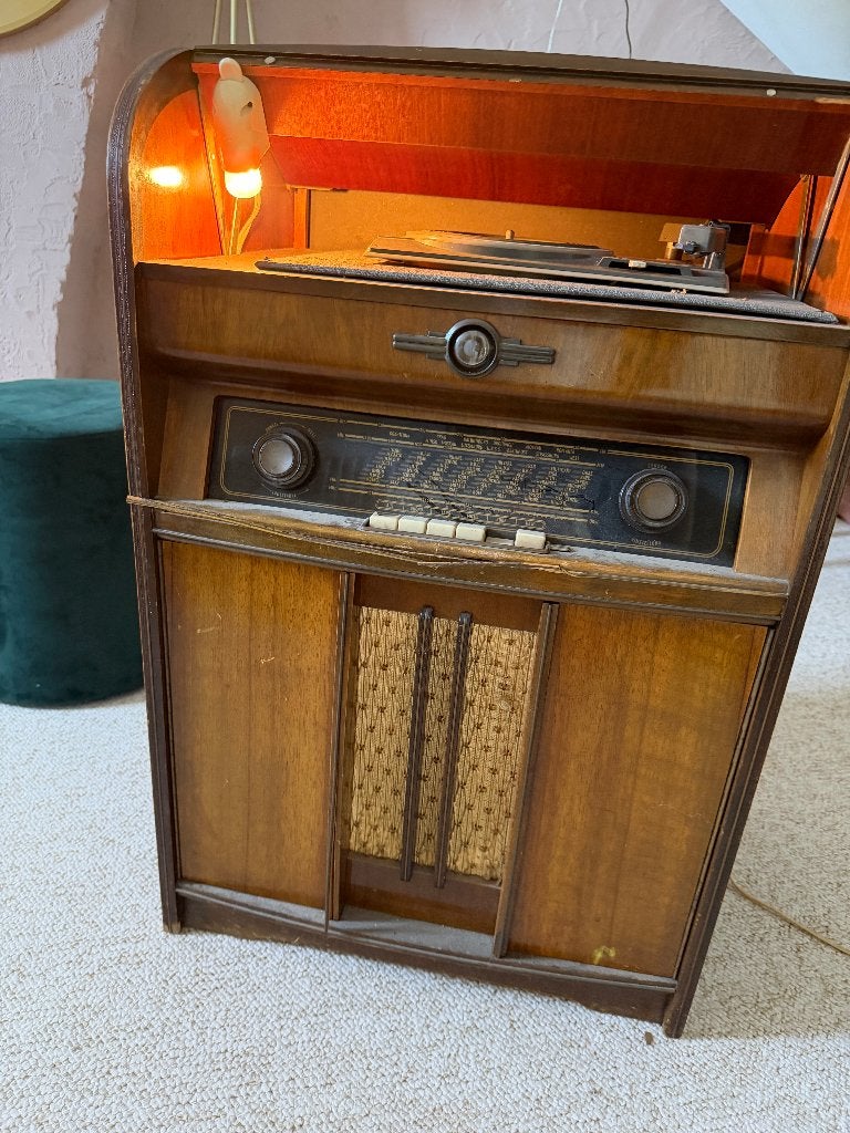 Vintage Braun radio-platenspeler combinatie - Werkend, Ophalen, Gebruikt, Platenspeler, Overige merken
