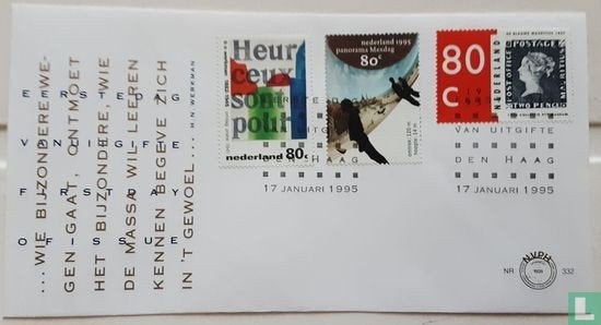 FDC E332 Gecombineerde uitgifte 1995 NL Anders geplakt, Ophalen of Verzenden, Nederland