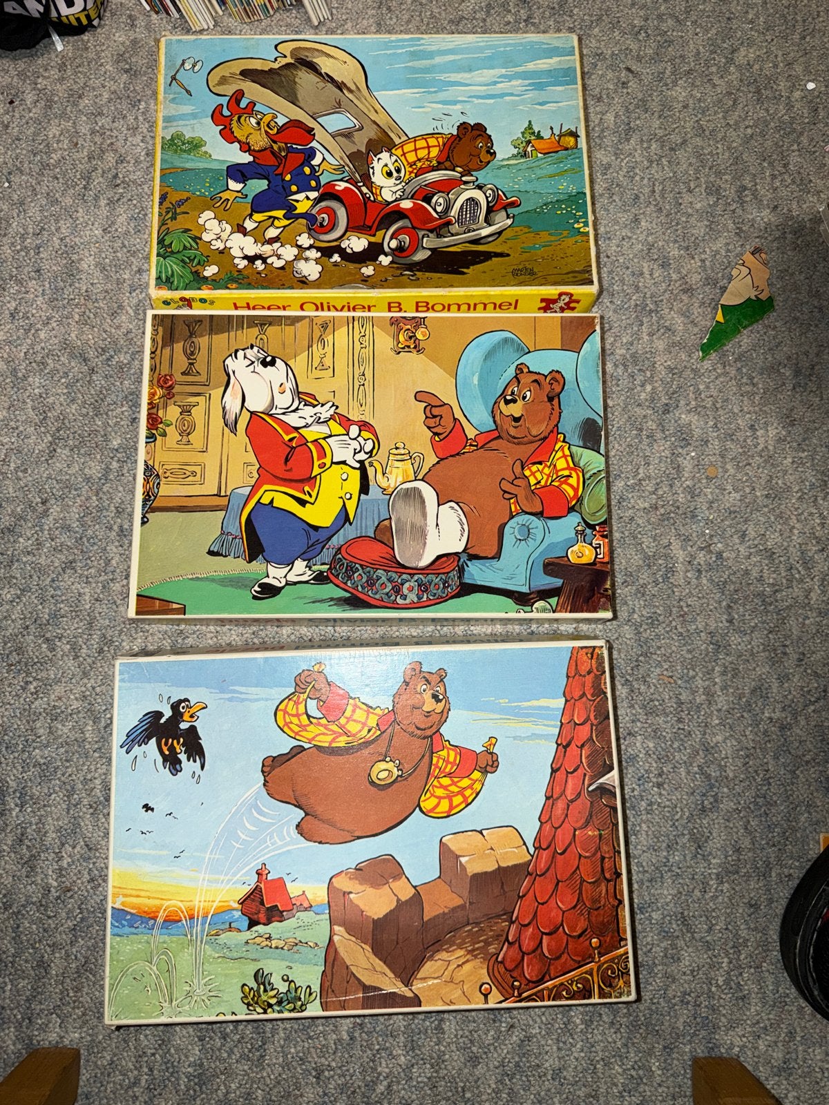 Vintage Puzzels: Tom Poes, Olivier B. Bommel, Bruintje Beer, Ophalen of Verzenden, Meer dan 50 stukjes, Gebruikt, 4 tot 6 jaar