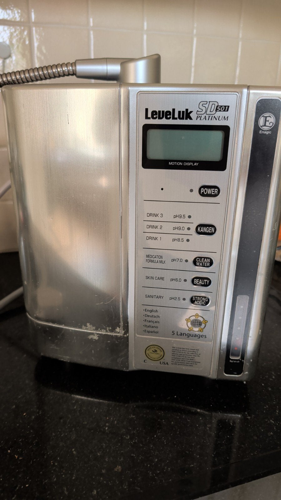 Kangen LeveLuk SD501 Platinum Waterionisator, Ophalen of Verzenden, Gebruikt
