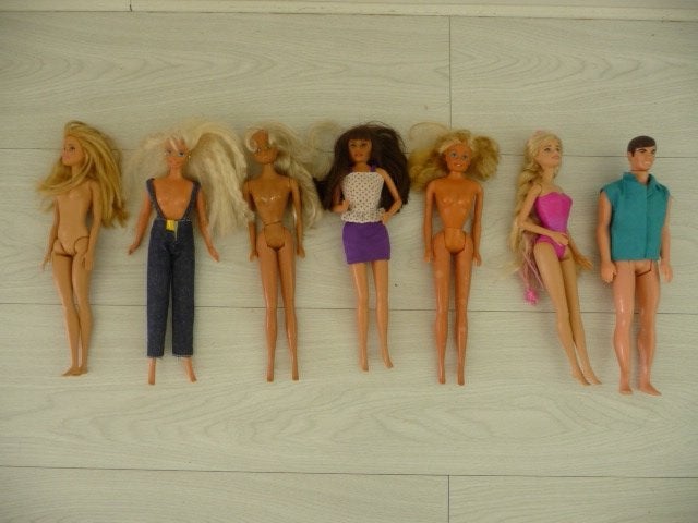 6 oude BARBIES, Ophalen of Verzenden, Zo goed als nieuw, Barbie