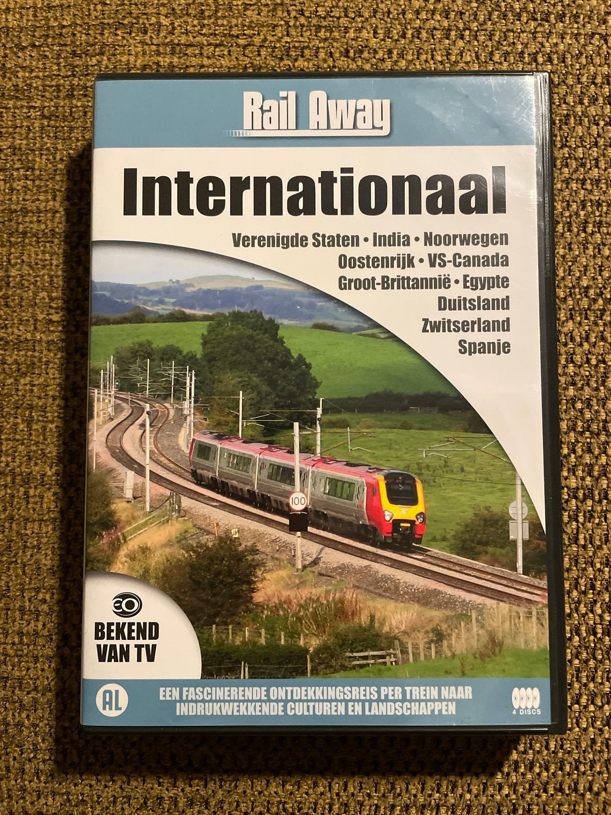 Rail Away Internationaal - 4 dvd Boxset, Cd's en Dvd's, Alle leeftijden, Nederlands, Zo goed als nieuw, Reizen