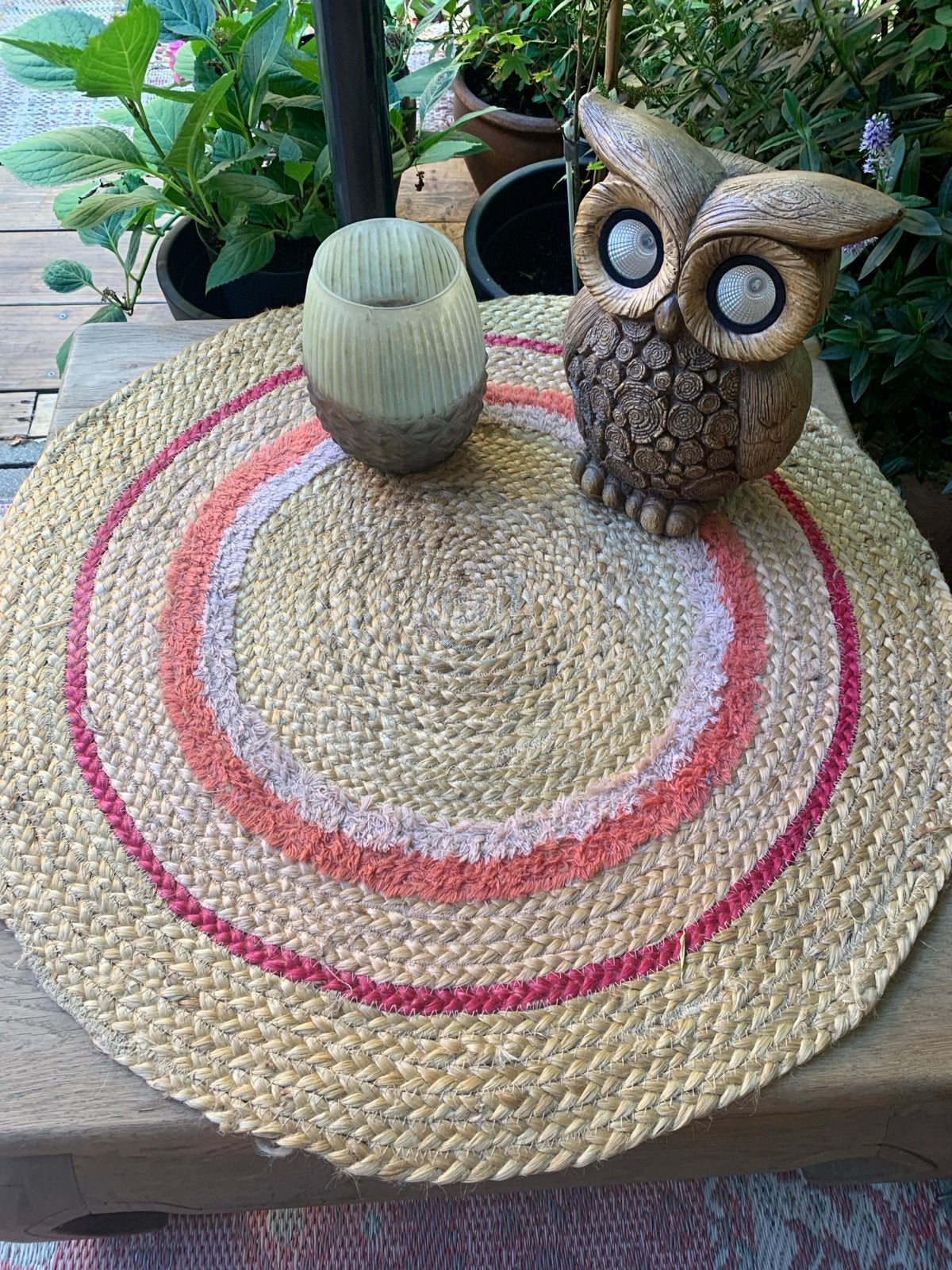 Rond kleed met woltinten - Bohemian stijl (82 cm), Ophalen, Gebruikt, Beige, Rond