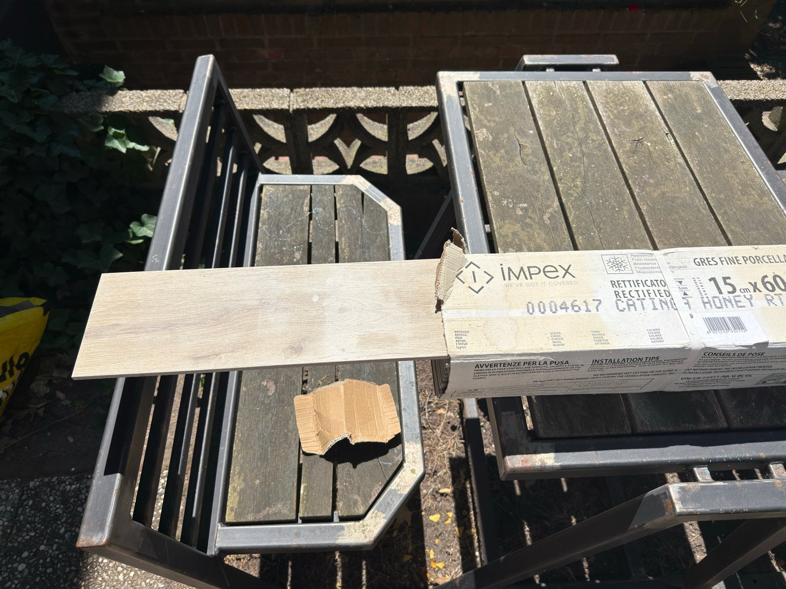 Impex Catina Honey RT Vloertegels 15x60 cm - Keramiek, Ophalen, 40 tot 60 cm, Keramiek, Nieuw