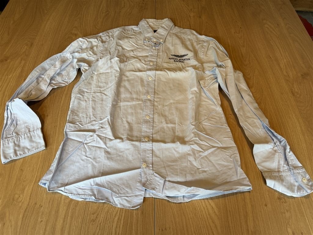 Hackett Aston Martin Racing Blauw Overhemd Maat L, Ophalen of Verzenden, Zo goed als nieuw, Blauw, Halswijdte 41/42 (L)