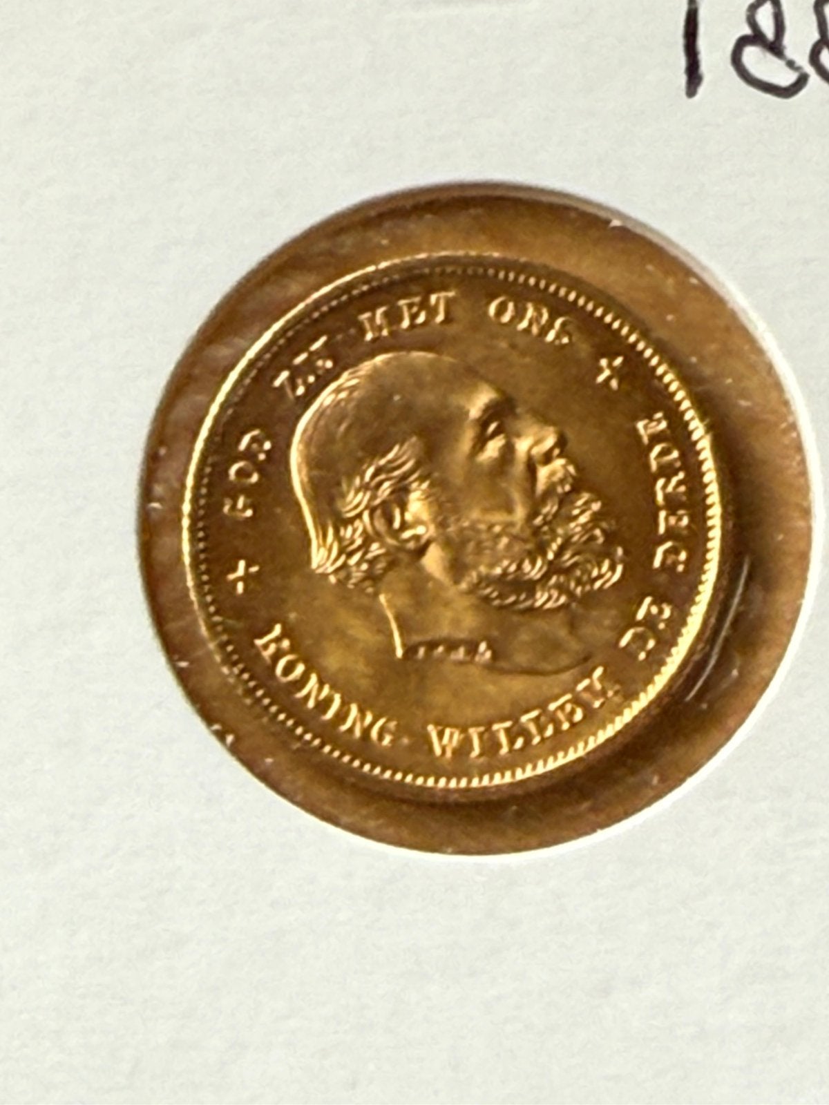 Gouden tientje 1889, Koning Willem III, Losse munt, Goud, Overige waardes