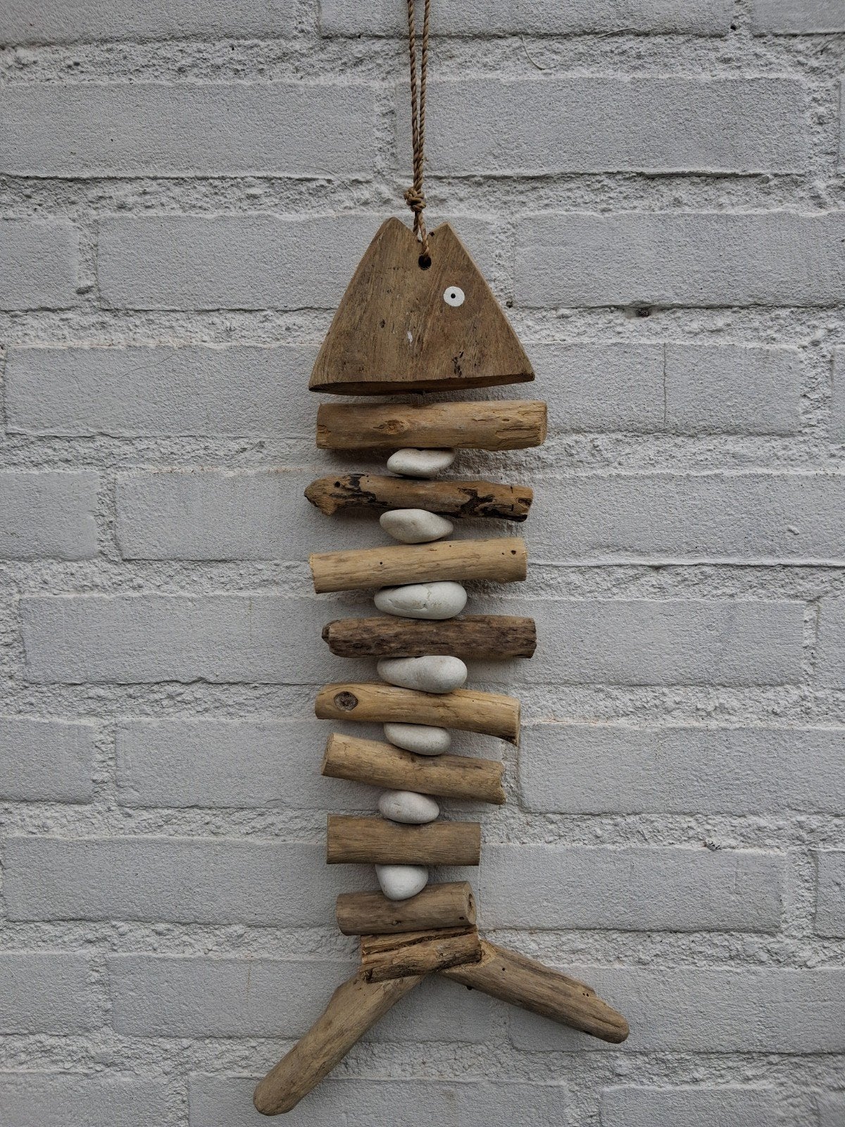 Beach Vibes Fish bone driftwood hanger, Verzenden, Nieuw