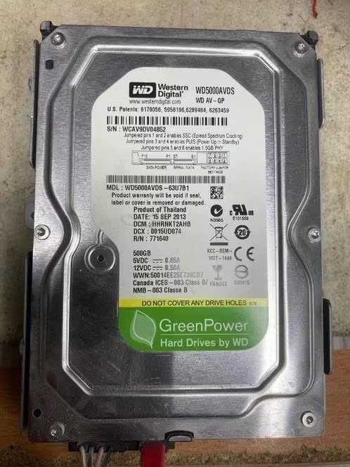 Hard disk 500 gb Western Digital, Intern, Zo goed als nieuw, Desktop, Western Digital (WD)