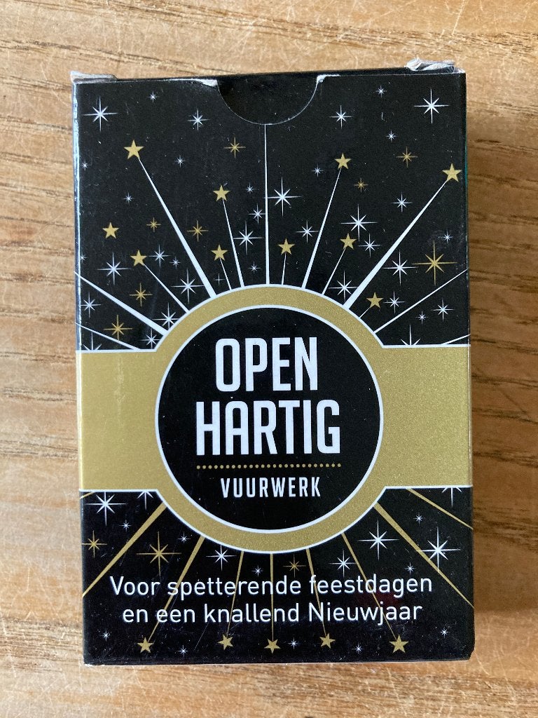 Openhartig - Vuurwerk (voor 2+ spelers, 7+jaar) zgan, Hobby en Vrije tijd, Vijf spelers of meer, Ophalen of Verzenden, Zo goed als nieuw