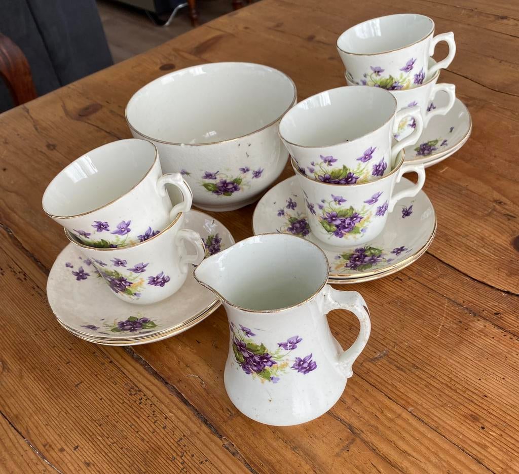 Antiek Engels theeservies - W.H. Grindley & Co, Antiek en Kunst, Antiek | Servies compleet, Ophalen of Verzenden