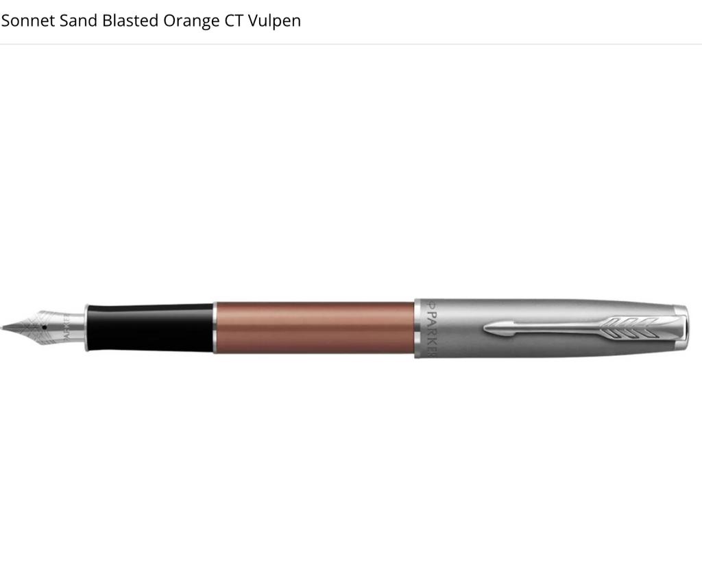 Parker Sonnet Sand Blasted Orange fine nieuw in doos, Verzamelen, Pennenverzamelingen, Ophalen, Nieuw, Vulpen, Parker