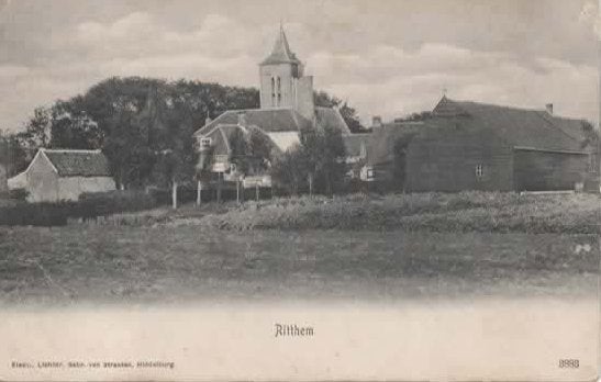 Ritthem Panorama met Kerk, Verzenden, Voor 1920, Ongelopen, Zeeland