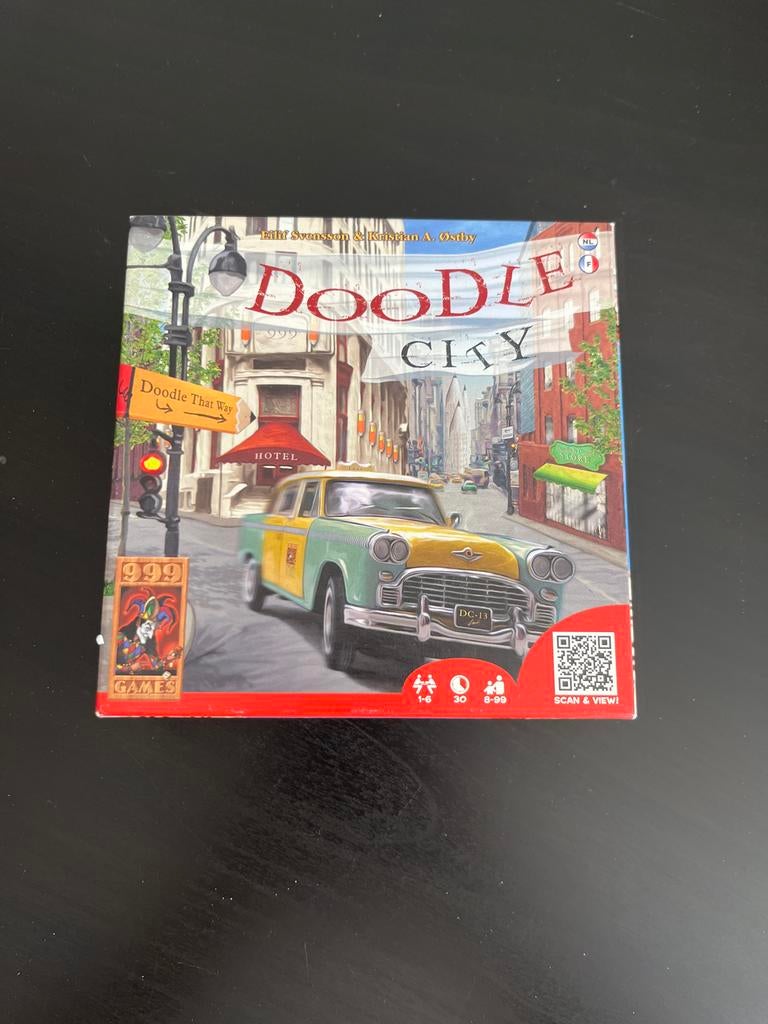 Doodle City - Teken je eigen stad bordspel - Als nieuw, Een of twee spelers, Ophalen of Verzenden, Zo goed als nieuw