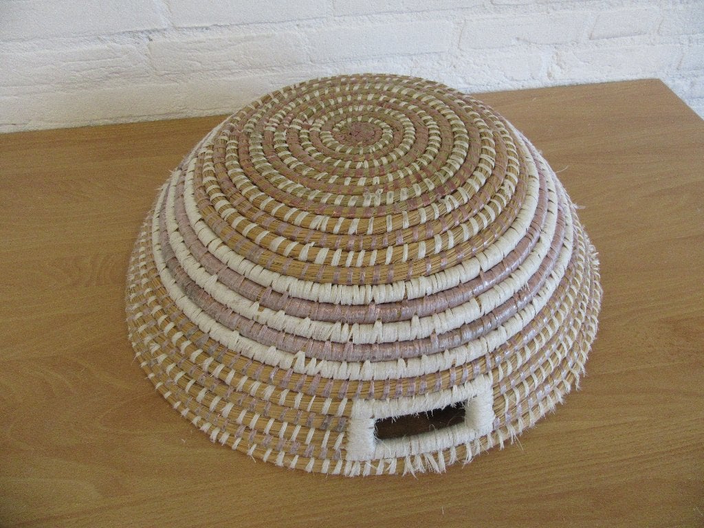 Prachtige grote rieten mand, Overige materialen, Gebruikt, Gevlochten, Mand