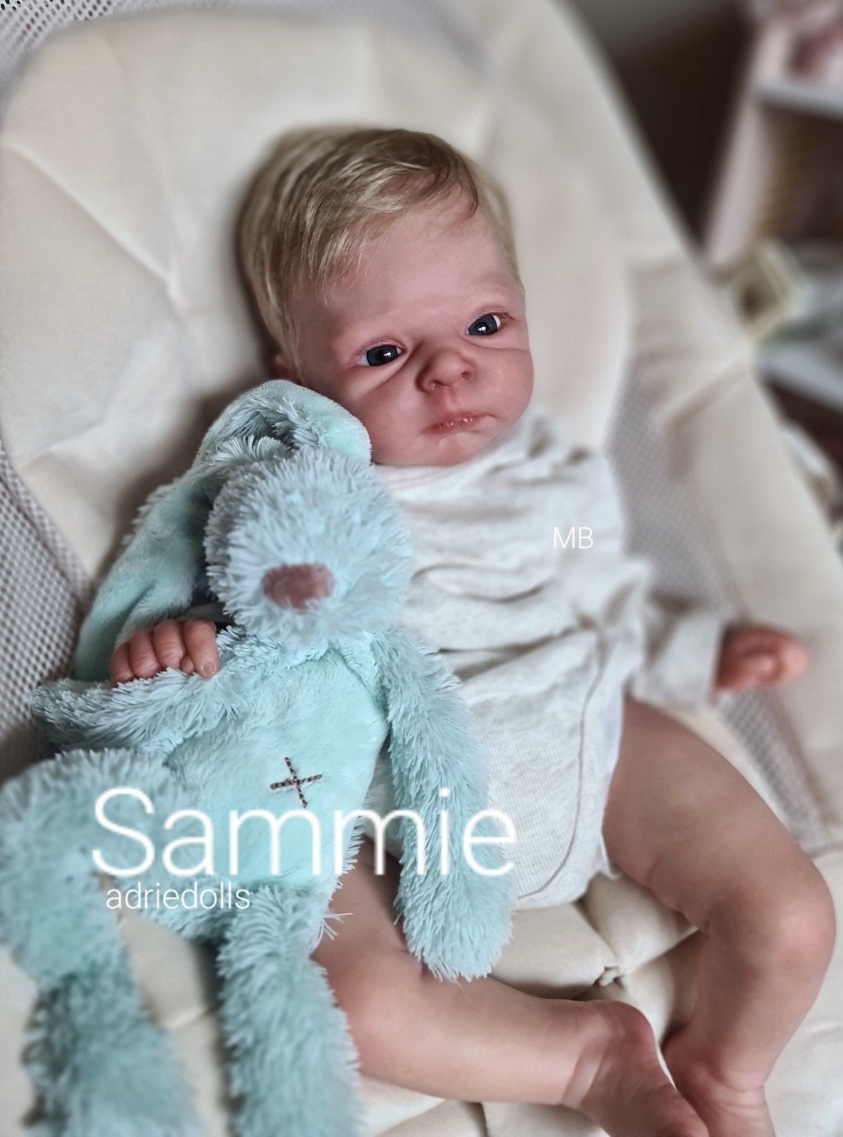 Reborn doll Sammie, Verzamelen, Ophalen of Verzenden, Nieuw, Babypop, Levensecht of Reborn