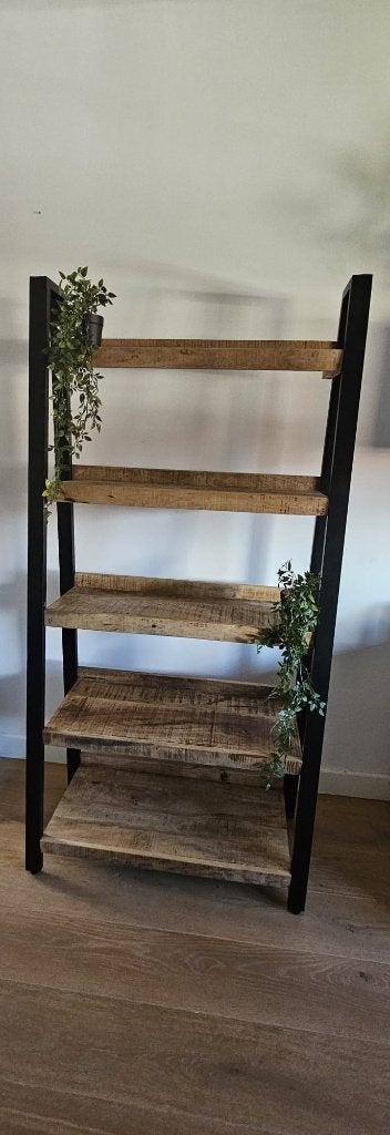 Boekenkast Scott bruin 180x90x40 cm Leen Bakker, Met plank(en), Stoer, 50 tot 100 cm, Zo goed als nieuw