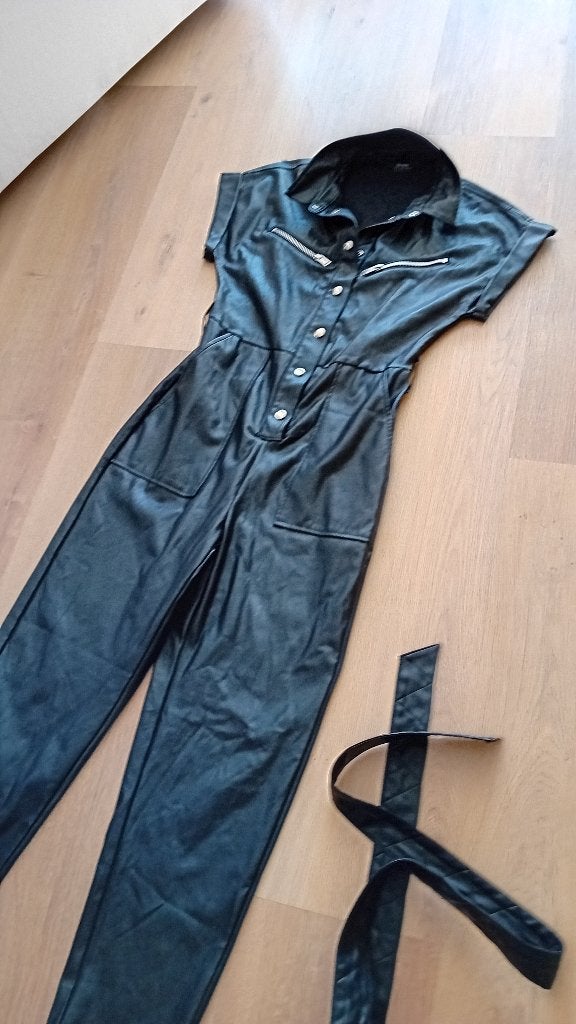 Jumpsuit ( nieuw)  nep leren maat S, Nieuw, Ophalen of Verzenden, Maat 36 (S), Zara