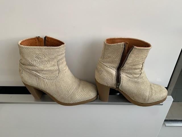 Shabbies Amsterdam beige enkel Mt 39 hak 8.8 cm, Kleding | Dames, Schoenen, Shabbies Amsterdam, Verzenden, Beige, Lage of Enkellaarzen