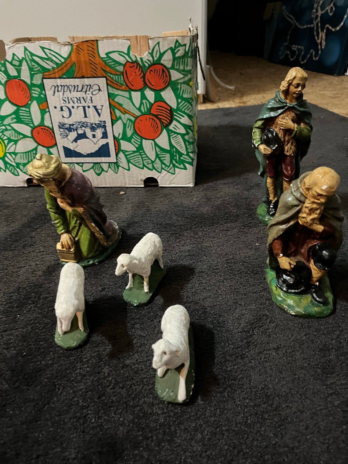 Gipsen kerststal compleet, Verzamelen, Ophalen of Verzenden, Zo goed als nieuw