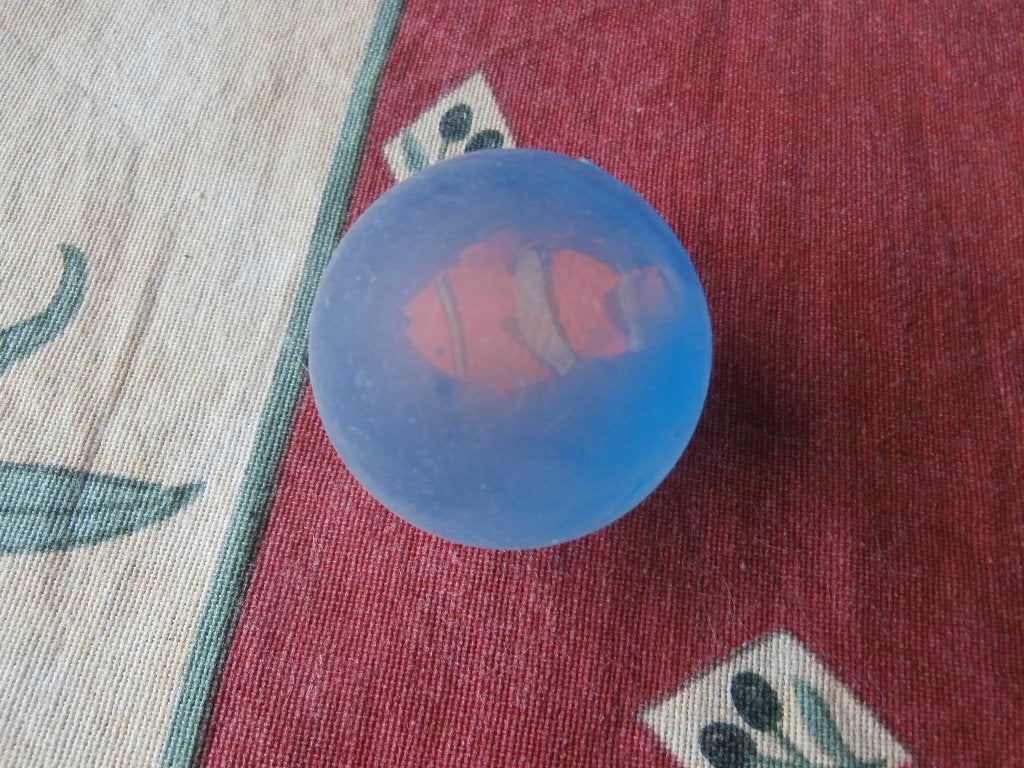 Disney stuiterbal blauw vis Finding Nemo bal oranje visje, Ophalen of Verzenden, Gebruikt