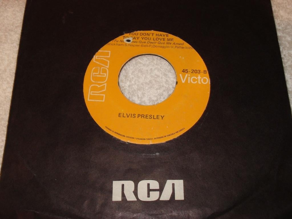 Elvis Presley   Venezuela  you Dont Have To Say   Orgineel, Ophalen of Verzenden, Zo goed als nieuw, Pop