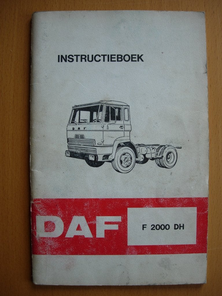 DAF F 2000 DH Handleiding 1972 Instructieboek F2000, Ophalen of Verzenden
