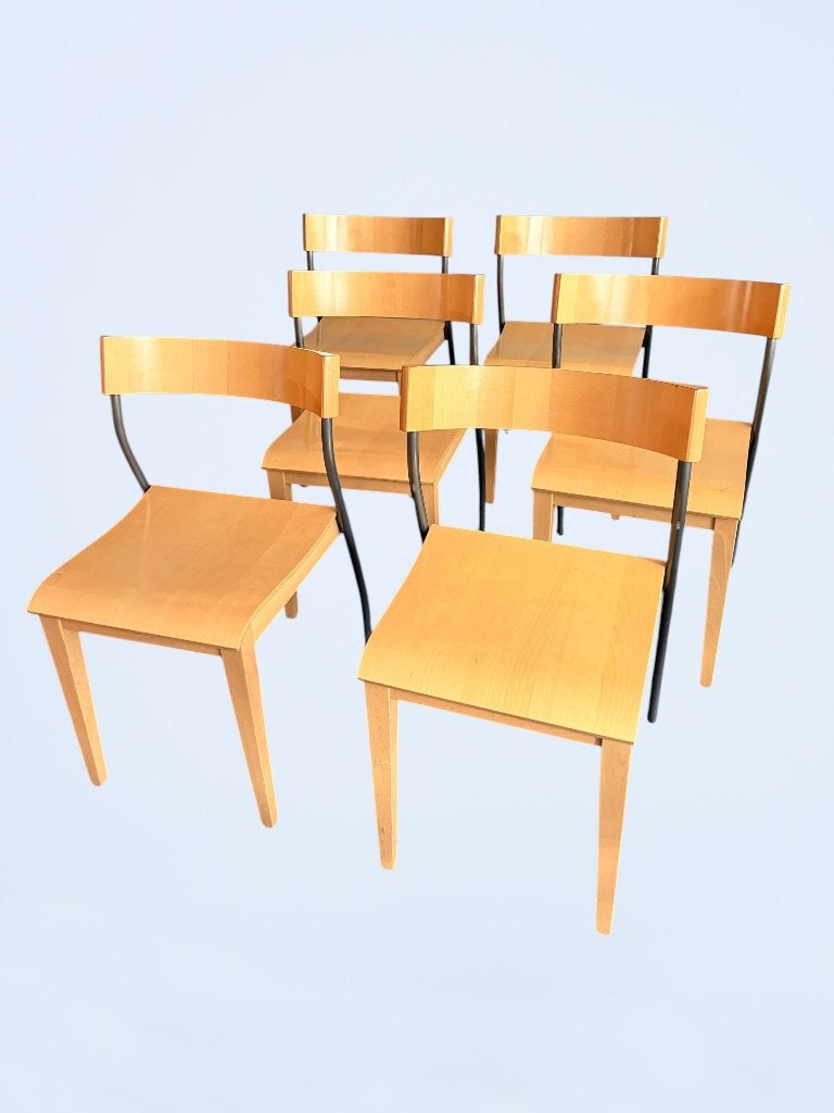 6x IKEA Nordisk stoelen – Tina Christensen – Vintage, Ophalen, Gebruikt, Overige kleuren, Hout