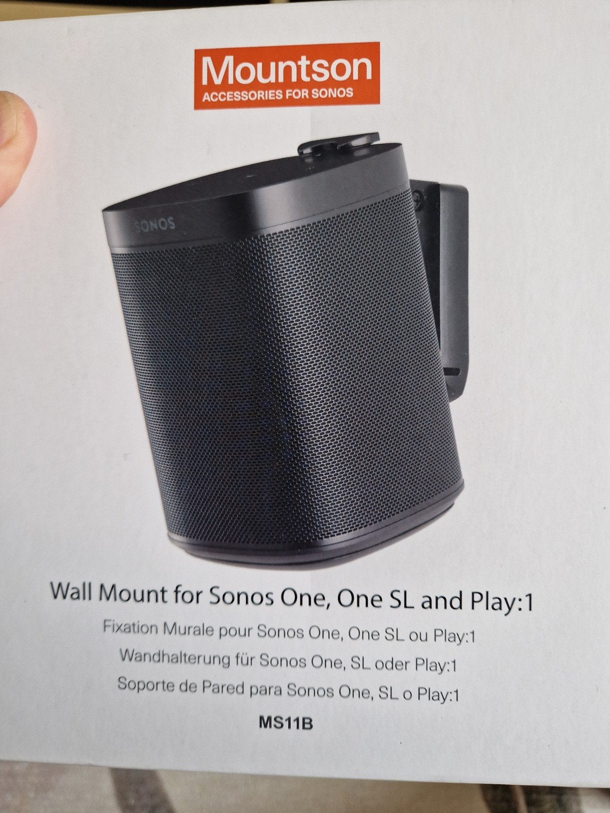 Mountson Wandhouder voor Sonos One, One SL en Play:1, Audio, Tv en Foto, Luidsprekers, Ophalen of Verzenden, Nieuw, Overige typen