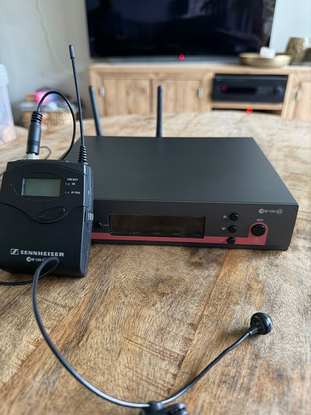 Sennheiser Ew-G3 + G3 Bodypack (mist windkapje), Muziek en Instrumenten, Ophalen of Verzenden, Zo goed als nieuw, Overige typen