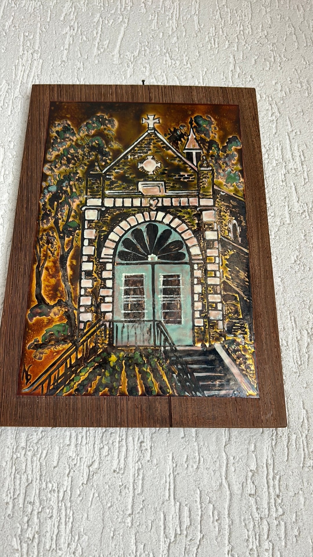 Emaile schilderij Sint Rosa kapel Sittard, Ophalen