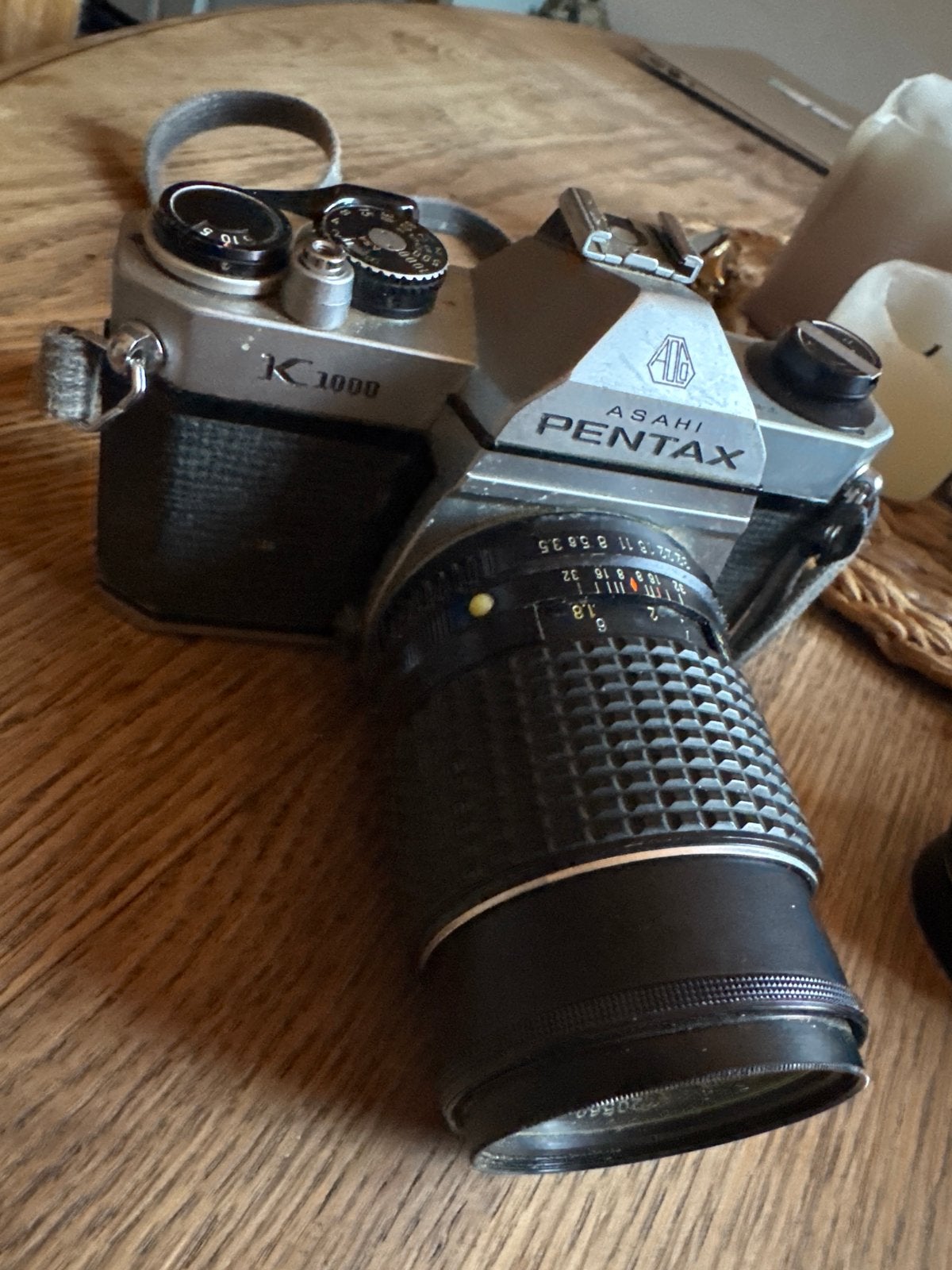 Pentax K1000 analoge spiegelreflexcamera met lens, Ophalen of Verzenden, Gebruikt, Spiegelreflex, Pentax