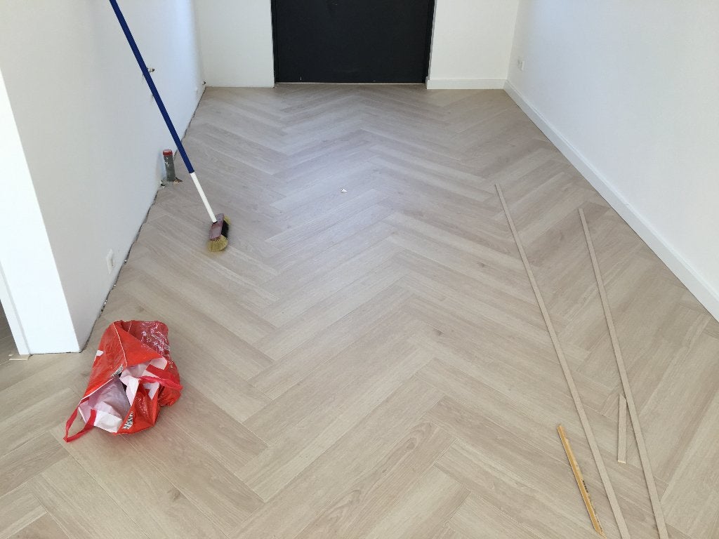 Montage Actie - Laminaat - PVC - Visgaat - Schilder, Crème, 75 m² of meer, Ophalen of Verzenden, Laminaat