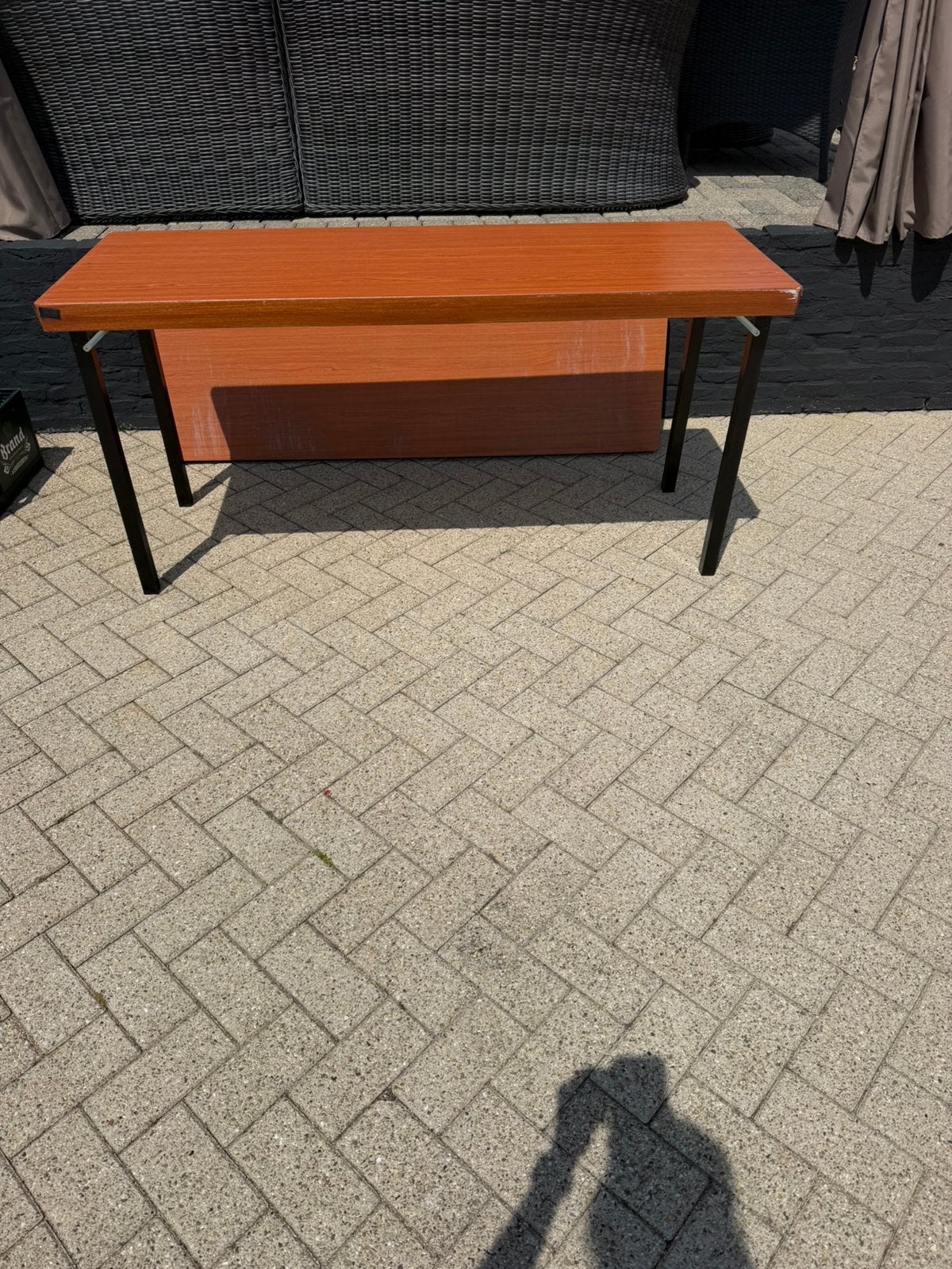 Triple e inklapbare tafel, Ophalen, Gebruikt, Aluminium