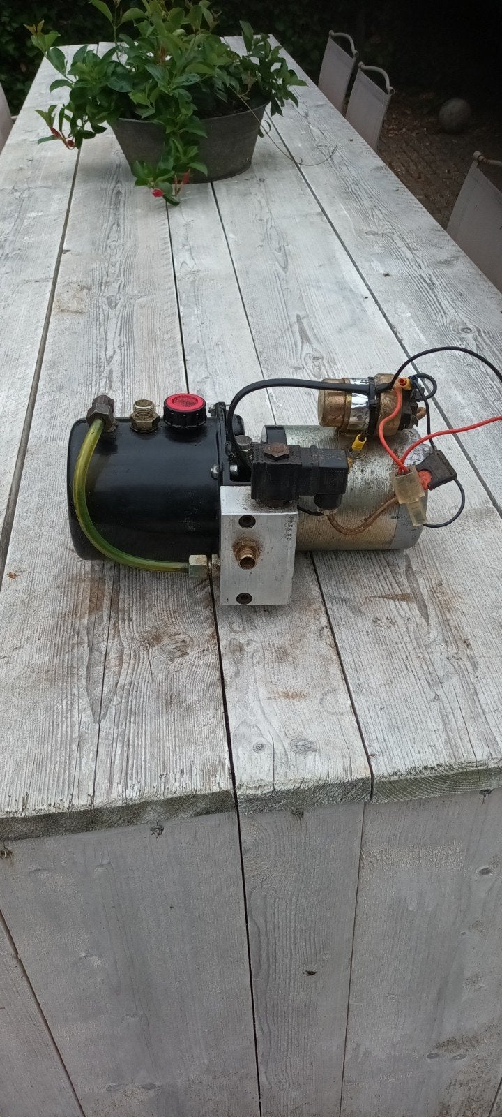 12 volt hydrauliek pomp met reservoir voor pers werkplaats, Ophalen, Elektromotor