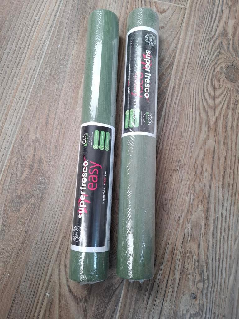 Noani Groen behang x2 rollen NIEUW in verpakking, Ophalen, 10 tot 25 m², Groen