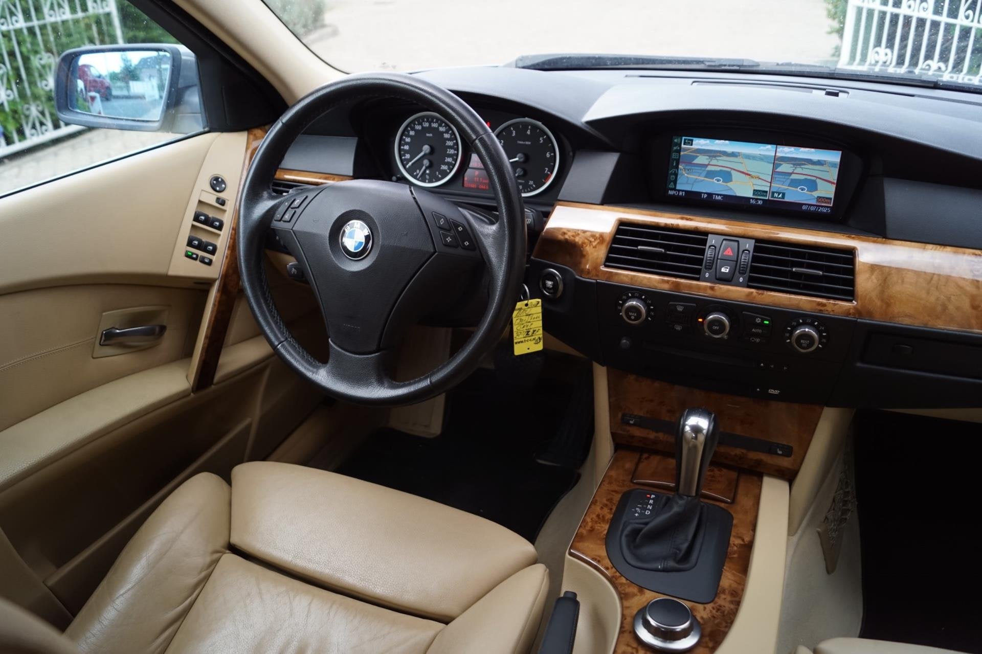 BMW 5-serie 530i High Executive Sedan Autom Leder Sportst St, Auto's, Automaat, Achterwielaandrijving, Gebruikt, Beige