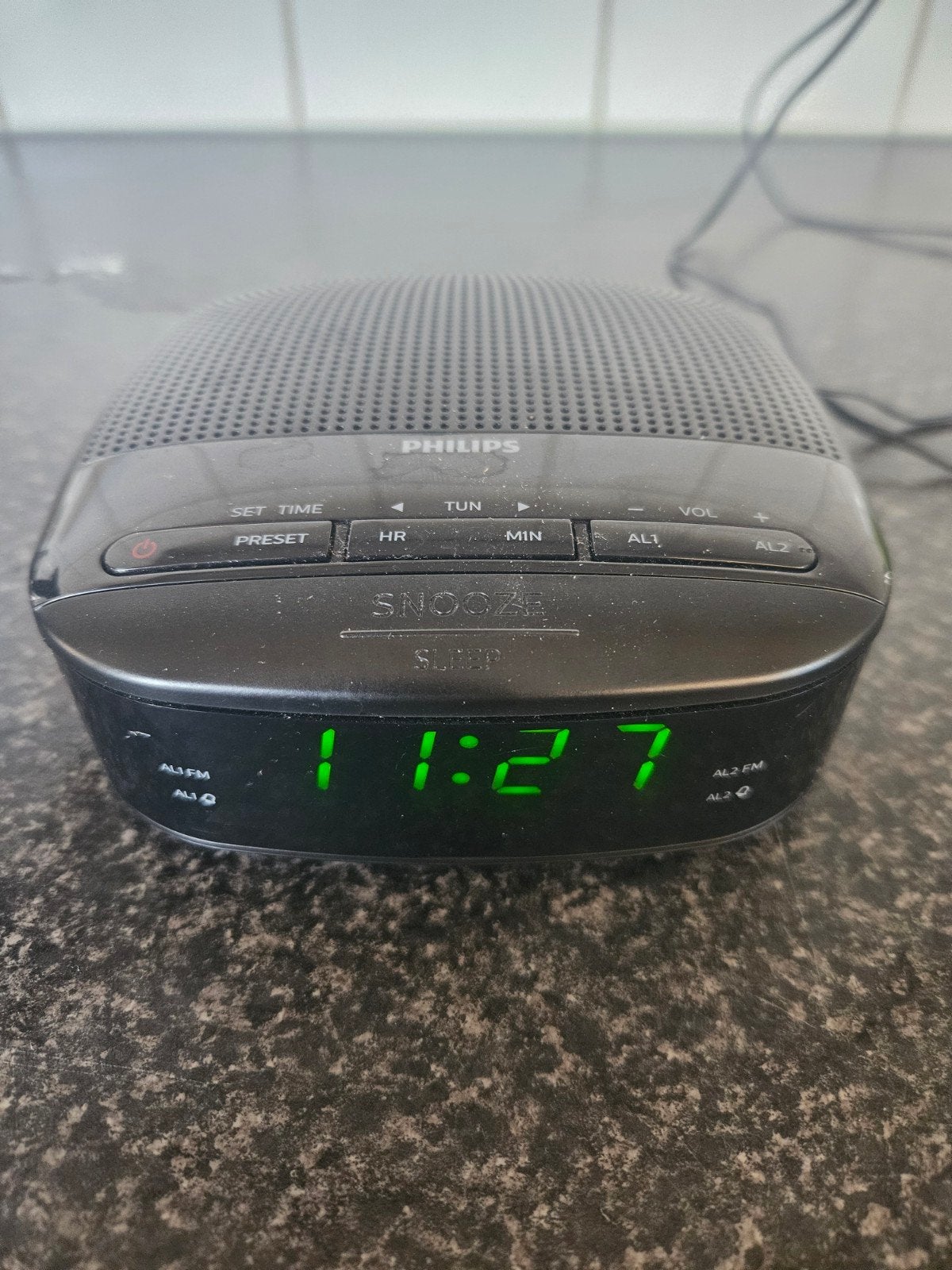 Philips AJ3400/12 Wekkerradio met dubbel alarm, Ophalen of Verzenden, Zo goed als nieuw, Digitaal