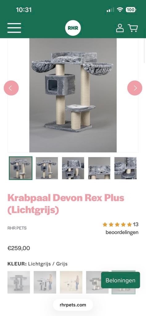 Krabpaal RHR pets devon rex plus, Dieren en Toebehoren, Krabmeubelen, Zo goed als nieuw, Krabpaal, Ophalen of Verzenden